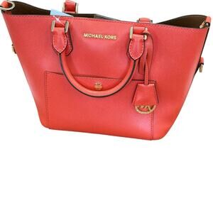 Michael Kors Tomato Red Leather Bag